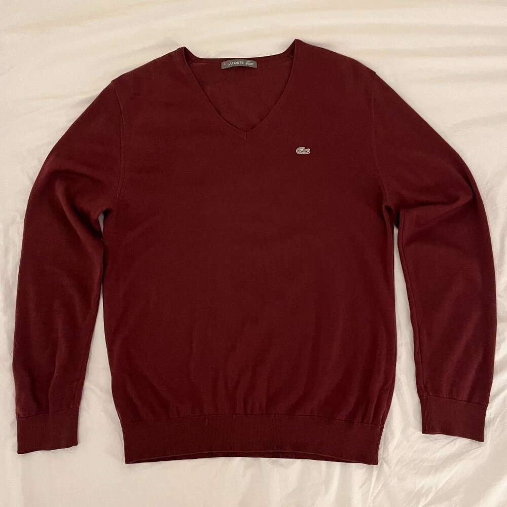 Lacoste | Men's V-neck Sweater | Size: 4 (Medium)